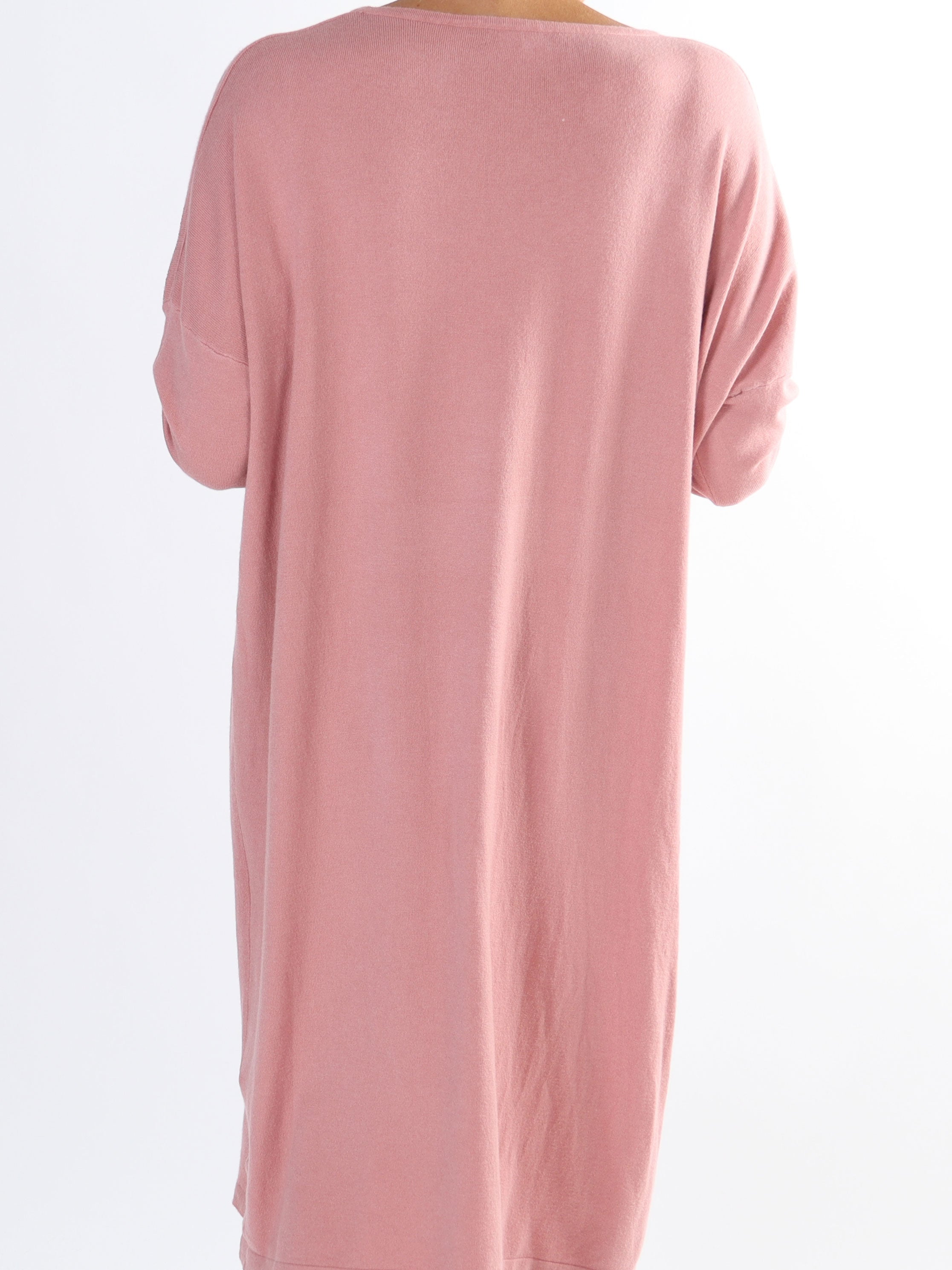 Luna - Mjuk stickad plus size klänning med strass